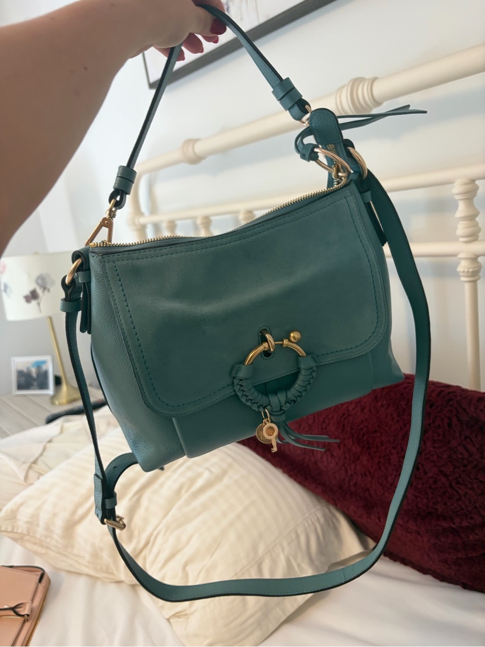 See By Chloe Teal Ring-Tassel Crossbody Bag - Picture 4 of 4